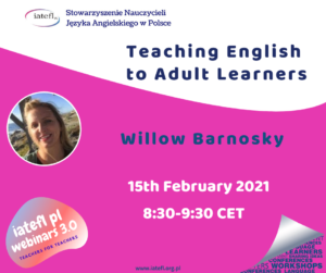 Webinar: Teaching English to Adult Learners by Willow Barnosky